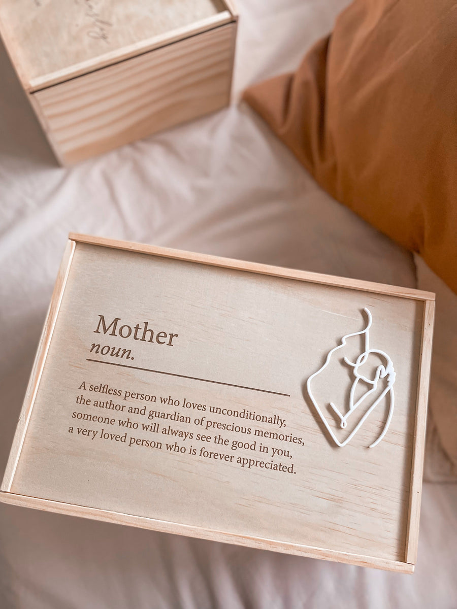 Keepsake MOTHER Box - 3D ART - Noun – Laser Sharp Creations